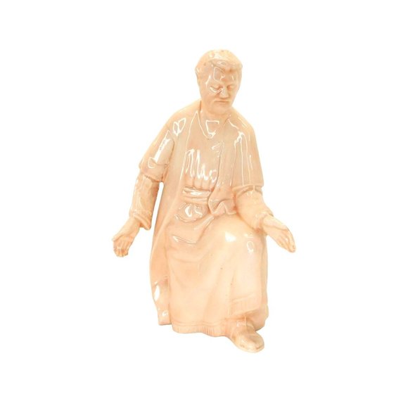 Vintage Holy Family Nativity Set Cream Ceramic 3 Pieces Jesus Mary Joseph 6.75" - Picture 4 of 6